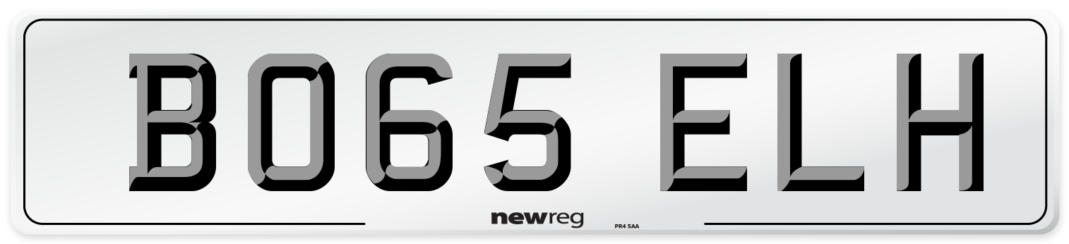 BO65 ELH Number Plate from New Reg